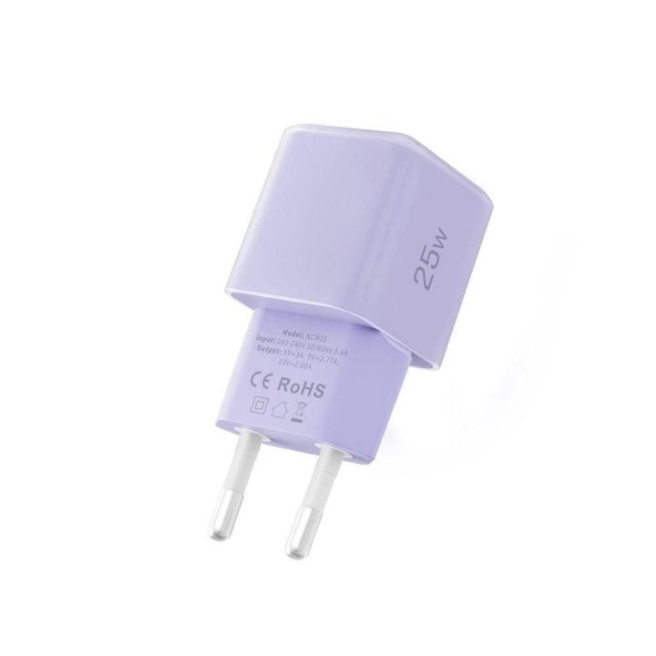 Kroviklis USB-C 25W violetinis greito įkrovimo