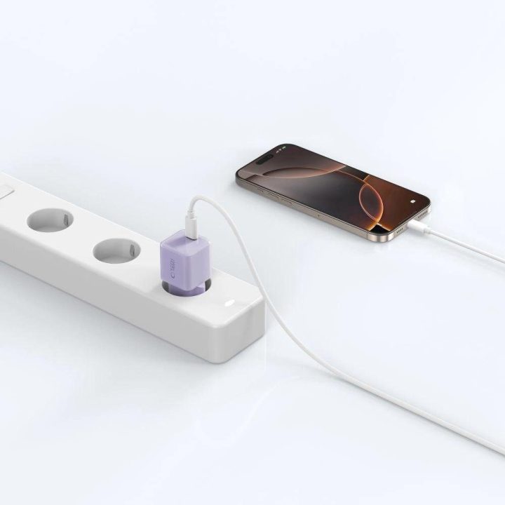 Kroviklis USB-C 25W violetinis greito įkrovimo