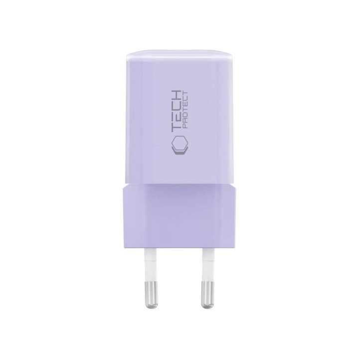 Sieninis įkroviklis violetinis su USB-C greitu įkrovimu 33W