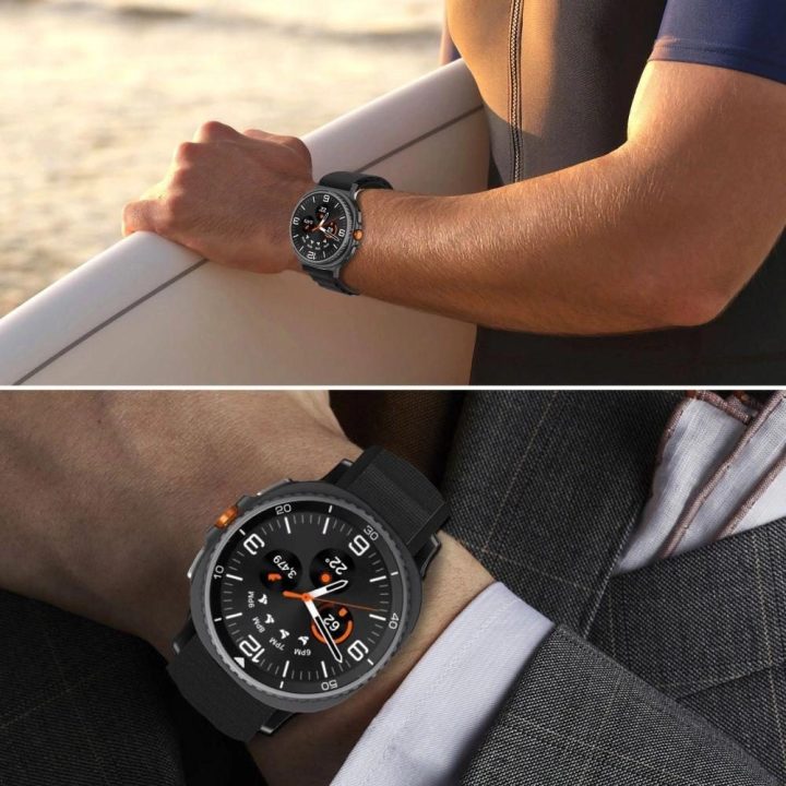 Dirželis laikrodžiui oranžinis nailoninis Samsung 40–46 mm