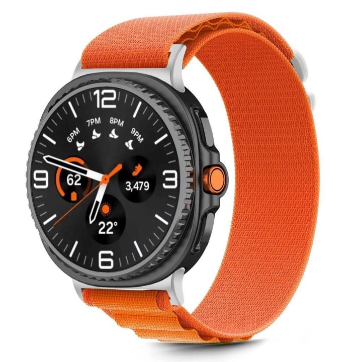 Dirželis laikrodžiui oranžinis nailoninis Samsung 40–46 mm