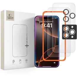 Grūdintas stiklas telefonui skaidrus 3 vnt. iPhone 16/17 Pro
