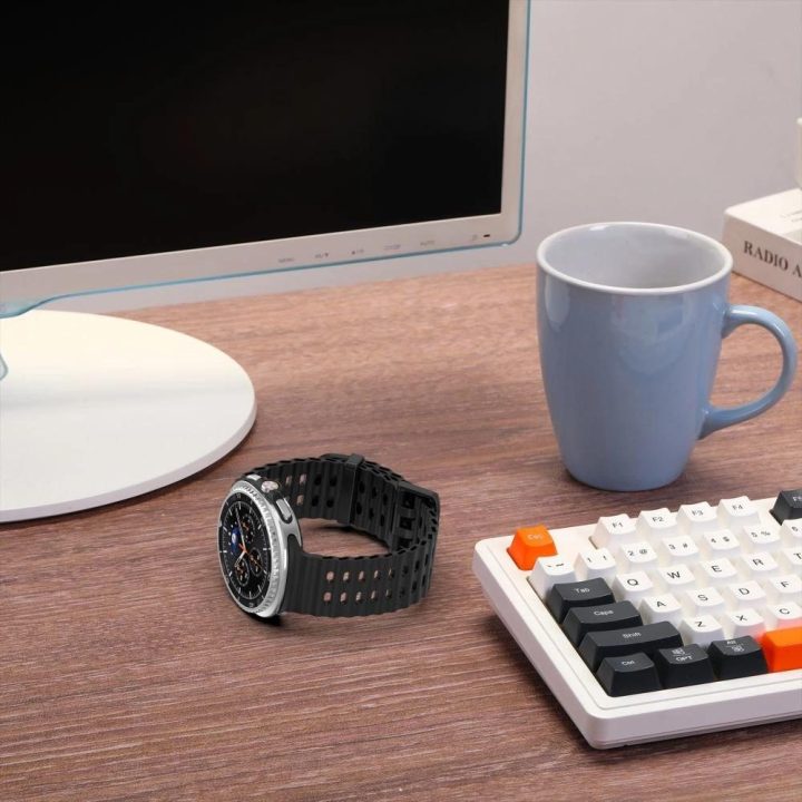 Dirželis laikrodžiui juodas silikoninis Samsung Galaxy Watch