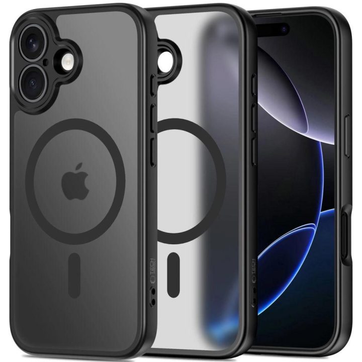 Dėklas telefonui juodas matinis su MagSafe iPhone 17