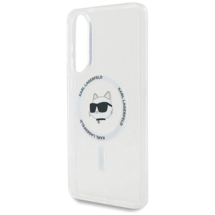 Dėklas telefonui skaidrus su MagSafe Samsung Galaxy S25 Edge Karl Lagerfeld