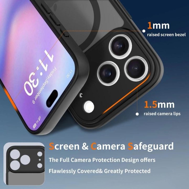 Dėklas telefonui juodas su MagSafe funkcija iPhone 17 Pro