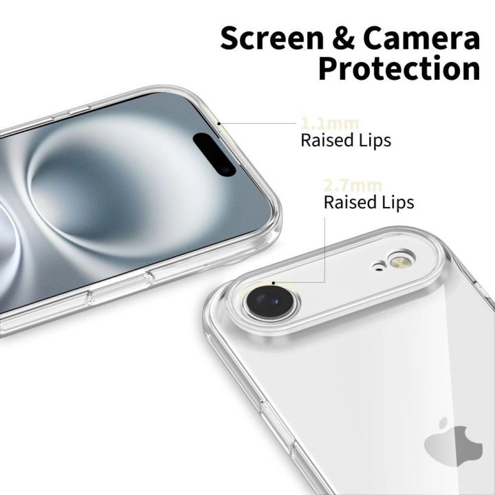 Dėklas telefonui skaidrus silikoninis apsauginis iPhone 17 Air