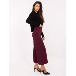 Plati kirpimo bordo spalvos kelnės kasdienai iš IT Girl
