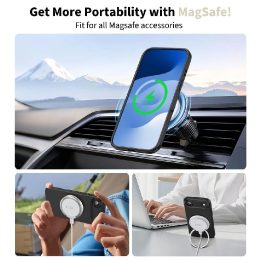 Dėklas telefonui juodas silikoninis su MagSafe iPhone 17 Air