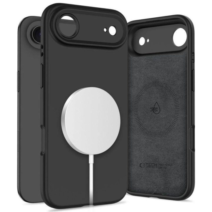Dėklas telefonui juodas silikoninis su MagSafe iPhone 17 Air