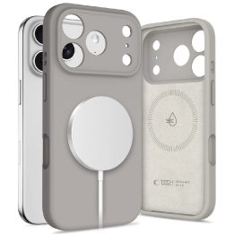 Dėklas telefonui pilkas silikoninis su MagSafe iPhone 17 Pro