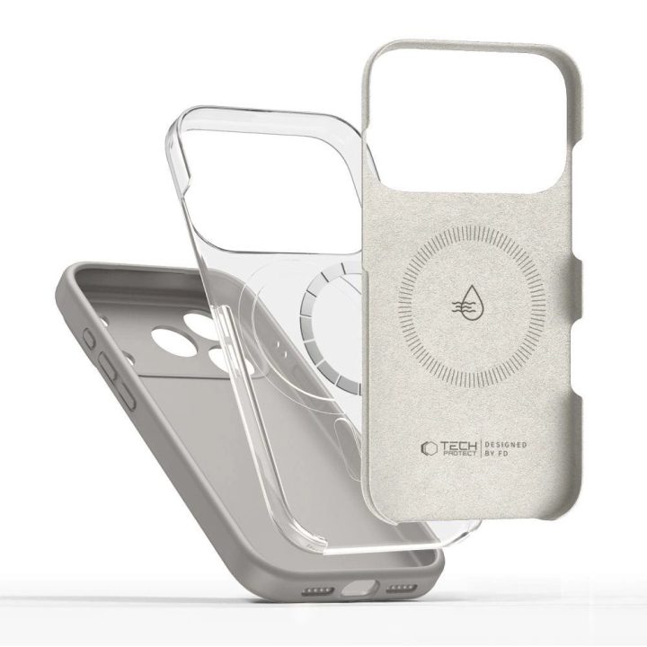 Dėklas telefonui pilkas silikoninis su MagSafe iPhone 17 Pro
