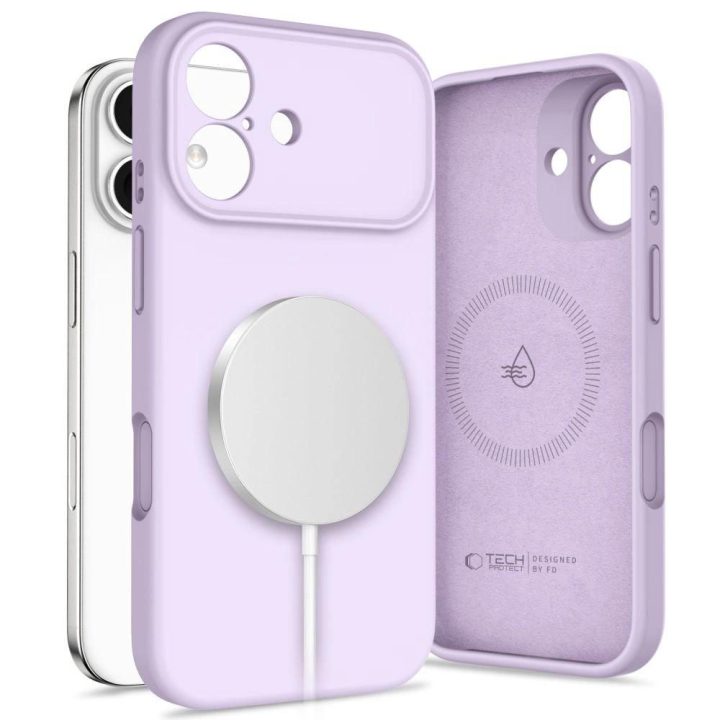 Dėklas telefonui violetinis silikoninis su MagSafe iPhone 17