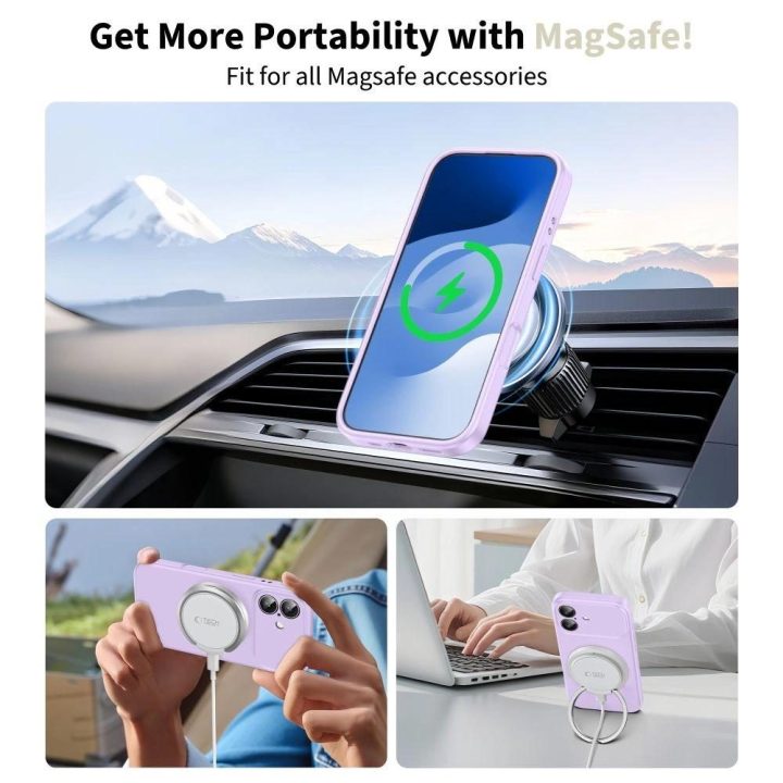 Dėklas telefonui violetinis silikoninis su MagSafe iPhone 17