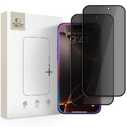 Privatumo stiklas telefonui juodas 2 vnt. iPhone 16/17 Pro