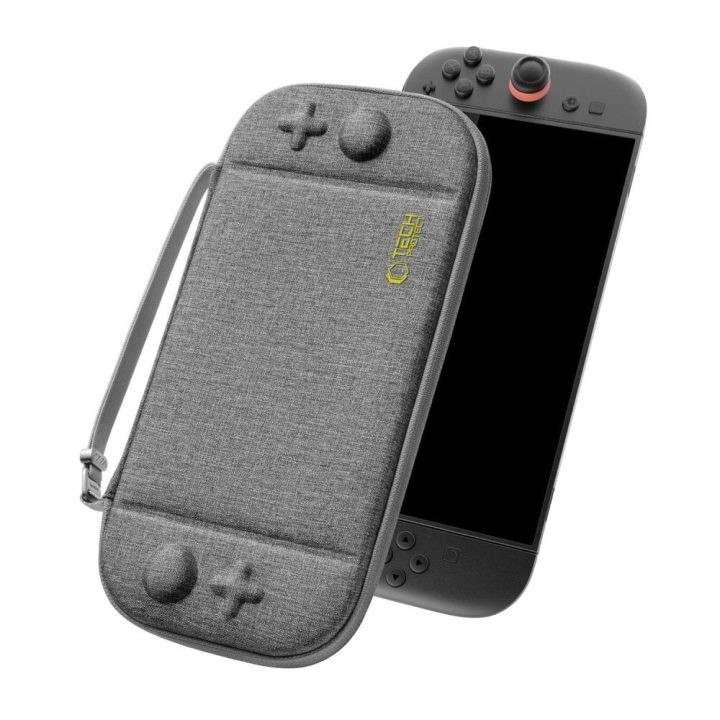 Dėklas pilkas kietu korpusu Nintendo Switch 2 konsolei