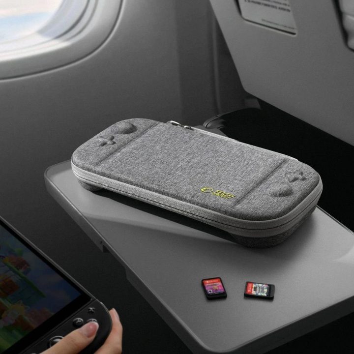 Dėklas pilkas kietu korpusu Nintendo Switch 2 konsolei