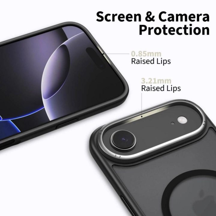 Dėklas telefonui juodas matinis su MagSafe iPhone 17 Air