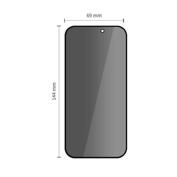 Privatumo stikliukas telefonui iPhone 14 Pro, 2 vnt.,