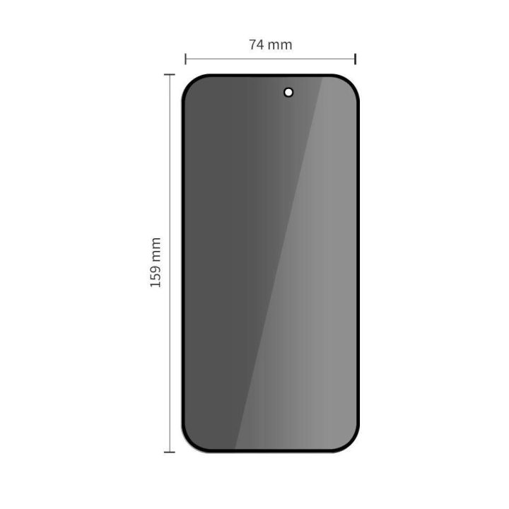 Privatumo stiklas telefonui juodas 2 vnt. iPhone 16/17 Pro Max