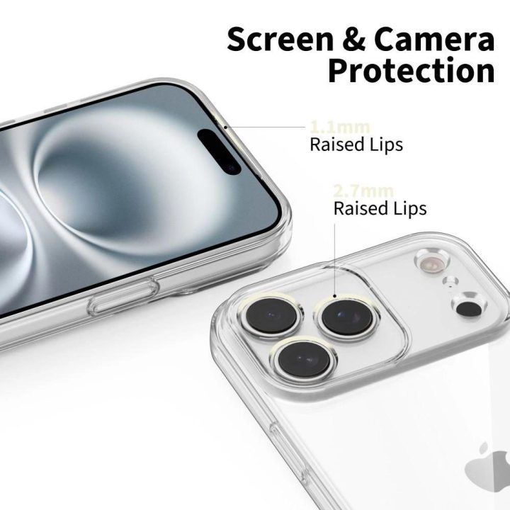 Dėklas telefonui skaidrus silikoninis iPhone 17 Pro