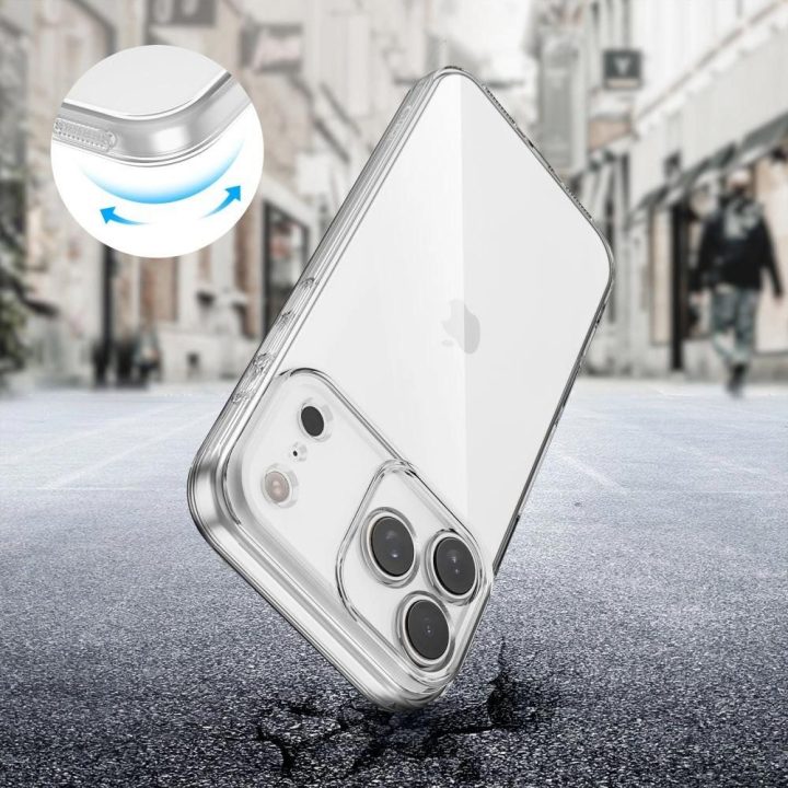 Dėklas telefonui skaidrus silikoninis iPhone 17 Pro Max