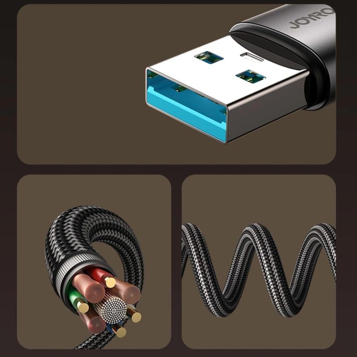 Įkrovimo laidas USB-C juodas 90° kampu 1.2 m