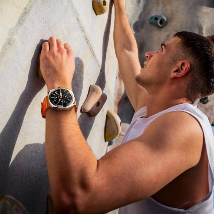Išmanusis laikrodis sportui oranžinis su skambučių funkcija
