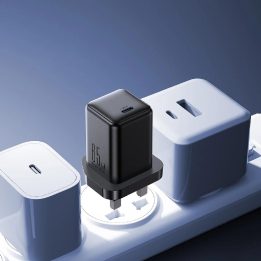 Sieninis įkroviklis USB-C 65W juodas greitam įkrovimui