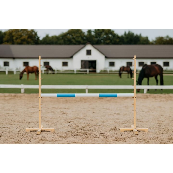 Šuolių kliūtis medinė šviesiai mėlyna 120 cm