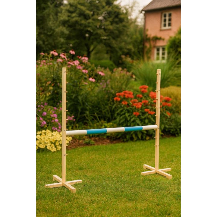Šuolių kliūtis medinė šviesiai mėlyna 120 cm