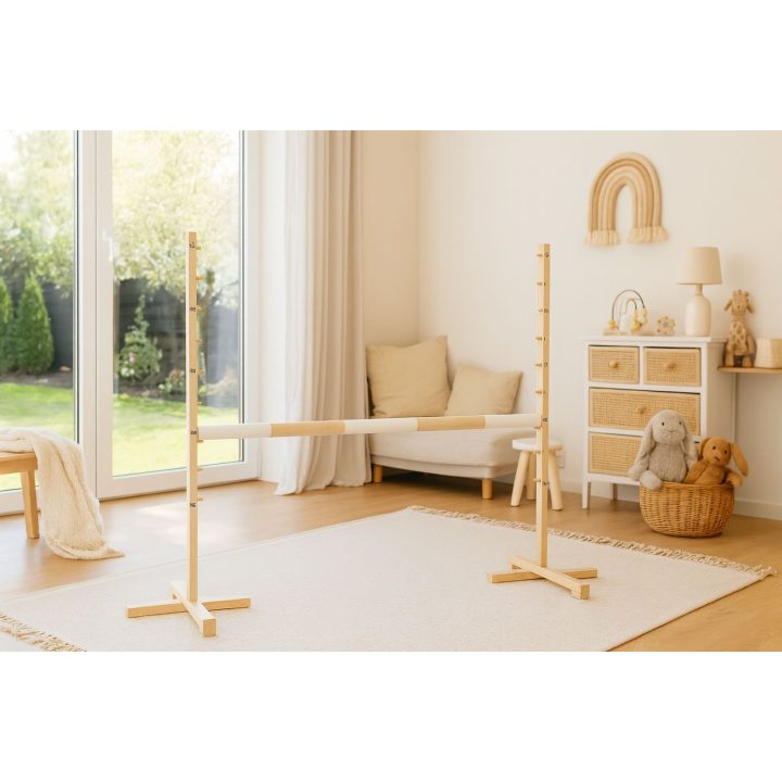Šuolių kliūtis šviesiai smėlio spalvos medinė 120 cm