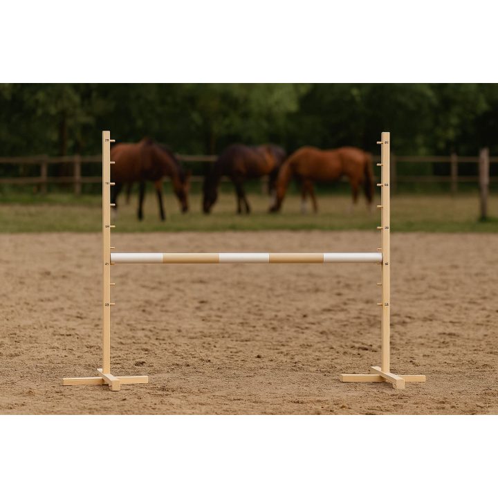 Šuolių kliūtis šviesiai smėlio spalvos medinė 120 cm