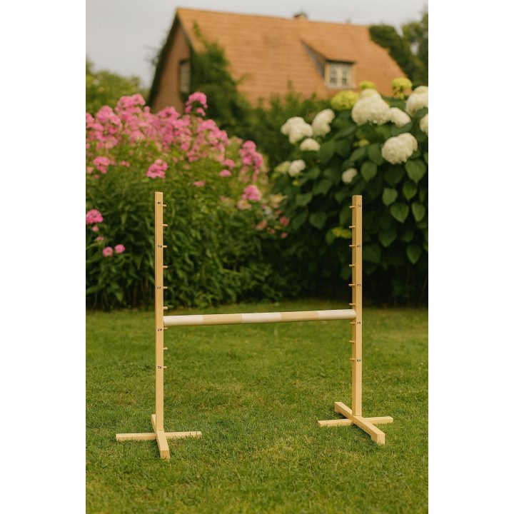 Šuolių kliūtis šviesiai smėlio spalvos medinė 120 cm