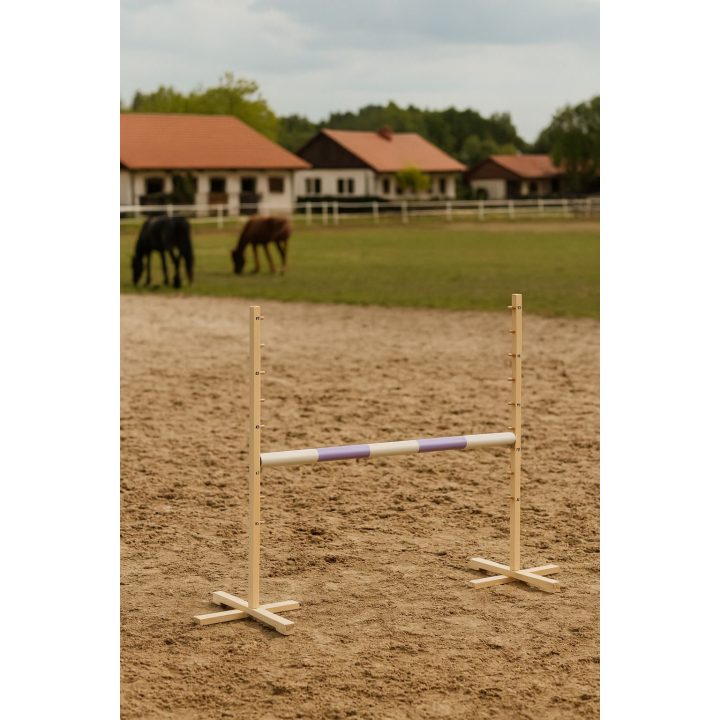 Šuolių kliūtis vaikiška su violetine kartimi 120 cm