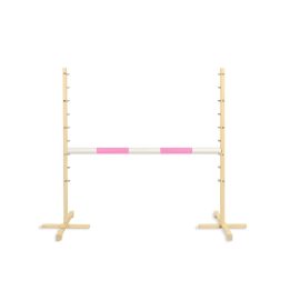 Šuolių kliūtis vaikiška šviesiai rožinė medinė 120 cm