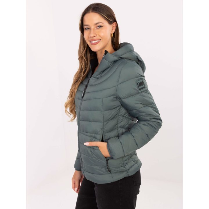 Striukė moteriška tamsiai žalia pūkinė OUTDOOR STYLE