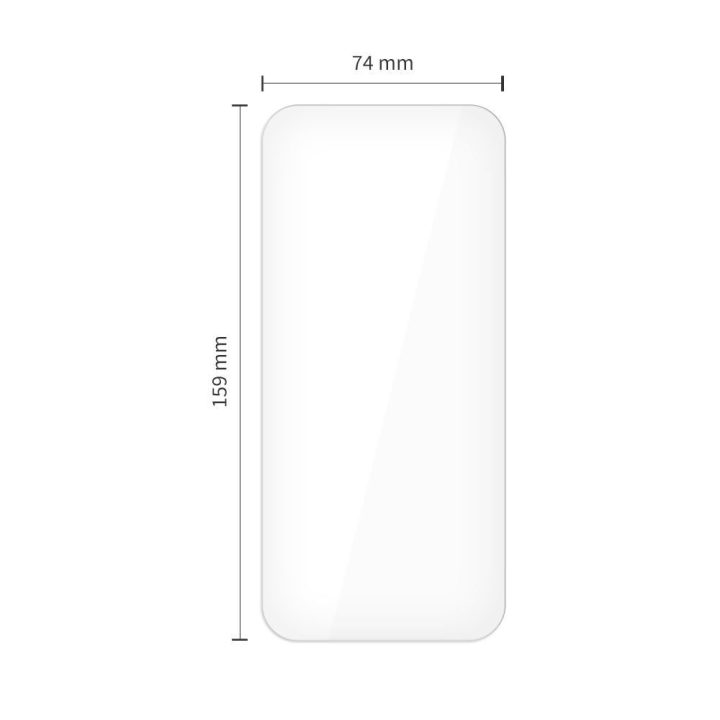 Grūdinto stiklo plėvelė skaidri 3 vnt. iPhone 16/17 Pro Max