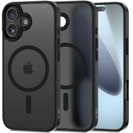 Telefono dėklas juodas matinis MagSafe iPhone 17