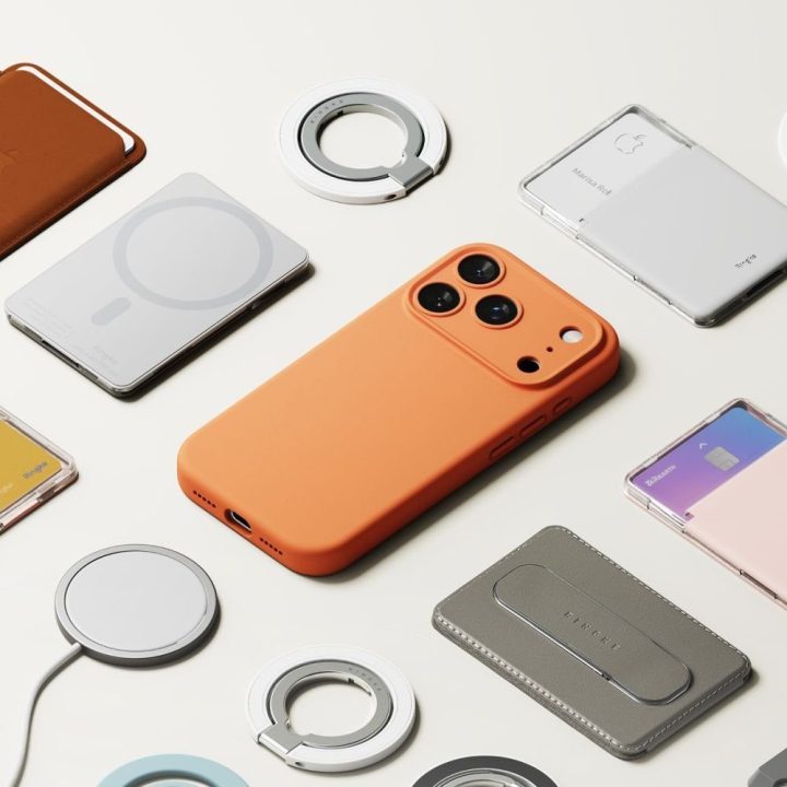 Telefono dėklas oranžinis silikoninis MagSafe iPhone 17 Pro Max Ringke