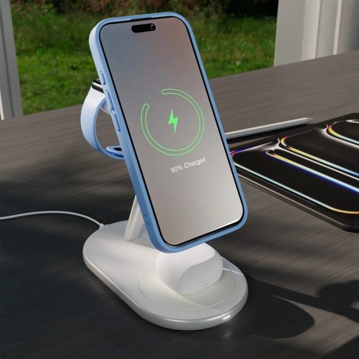 Belaidis kroviklis baltas 3-in-1 MagSafe suderinamas Puro