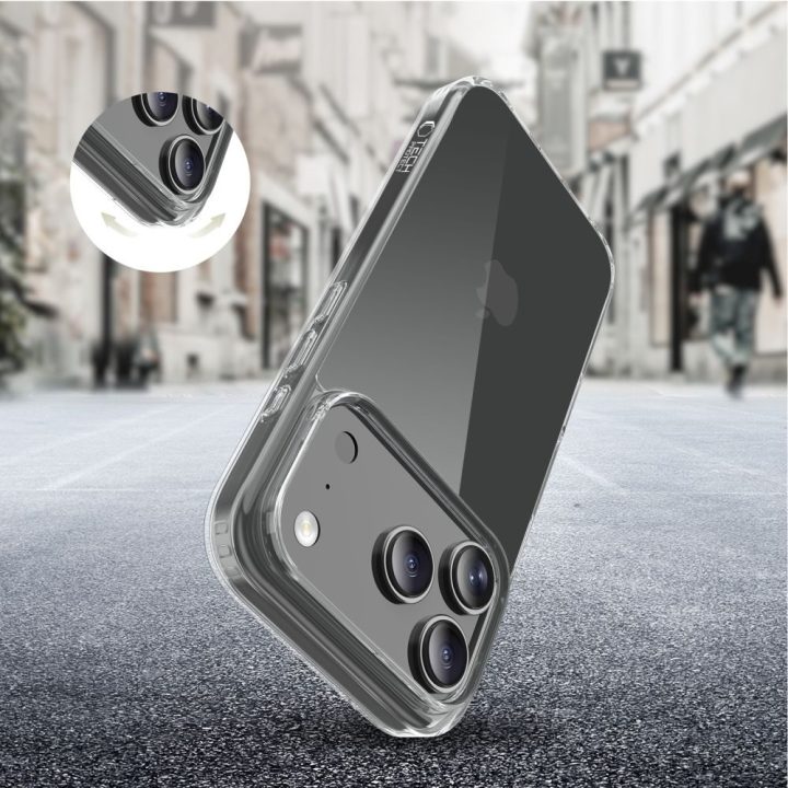 Telefono dėklas skaidrus hibridinis iPhone 17 Pro Max