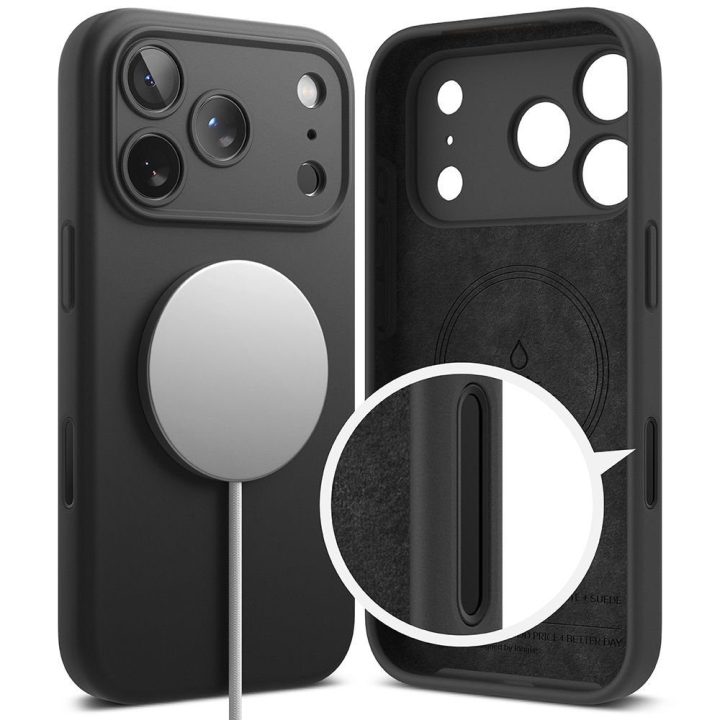 Telefono dėklas silikoninis magnetinis MagSafe iPhone 17 Pro Ringke