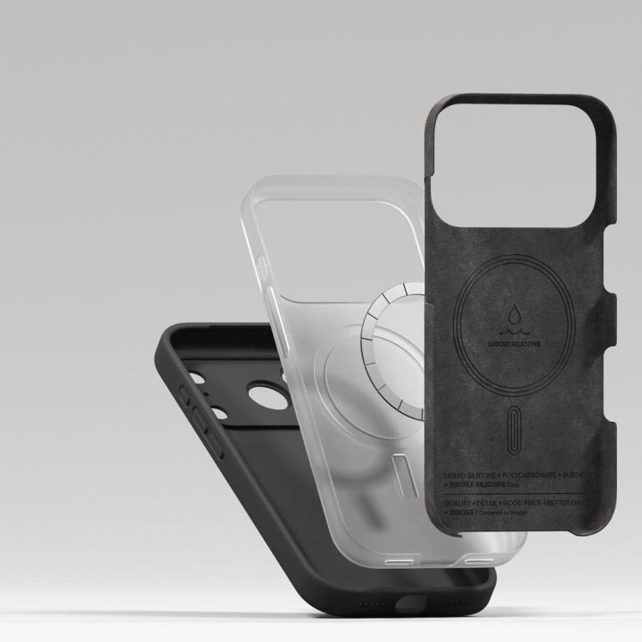 Telefono dėklas silikoninis magnetinis MagSafe iPhone 17 Pro Ringke