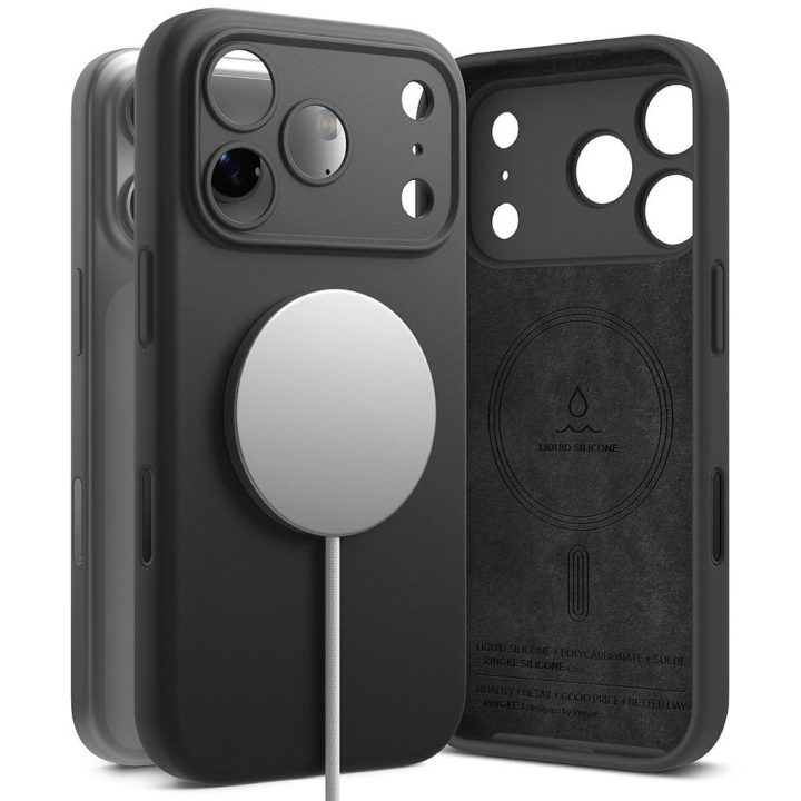 Telefono dėklas silikoninis magnetinis MagSafe iPhone 17 Pro Ringke