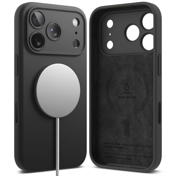 Telefono dėklas silikoninis magnetinis MagSafe iPhone 17 Pro Ringke