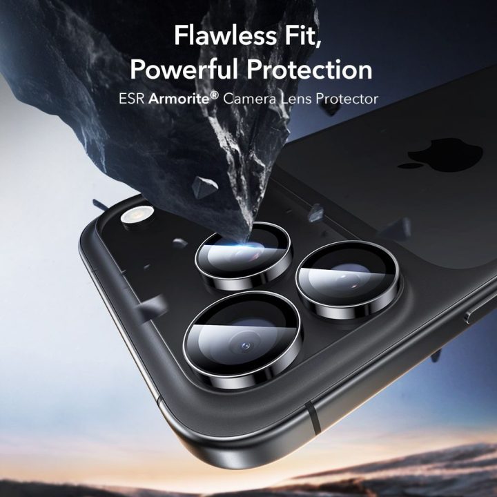 Kameros apsauga iPhone 14–17 Pro / Pro Max juoda ESR Armorite