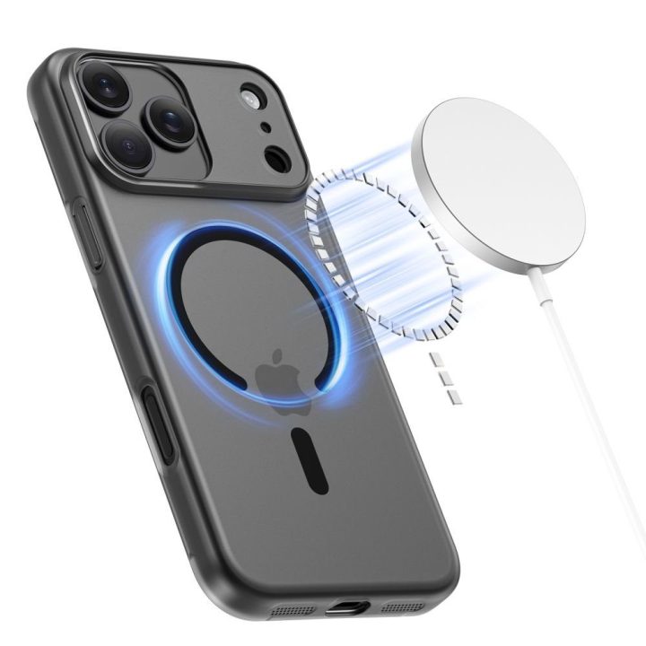 Telefono dėklas juodas matinis MagSafe iPhone 17 Pro