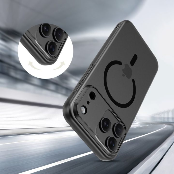 Telefono dėklas juodas matinis MagSafe iPhone 17 Pro