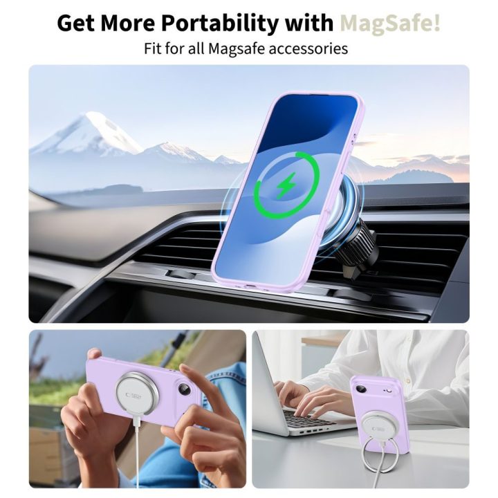 Telefono dėklas violetinis silikoninis MagSafe iPhone 17 Air